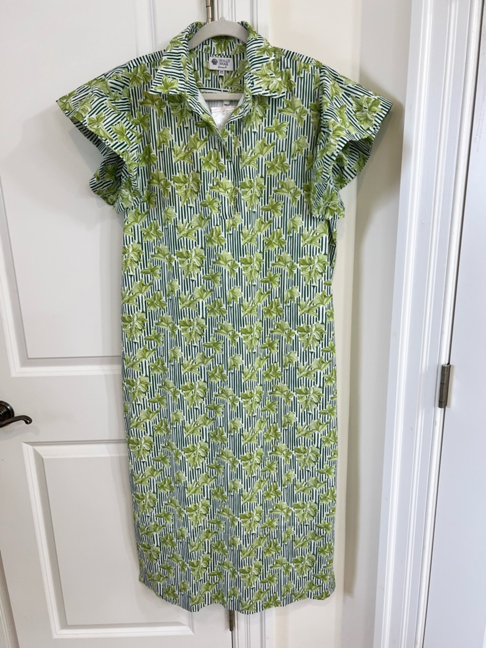 Holly Shae Green Floral Stripe Dress
